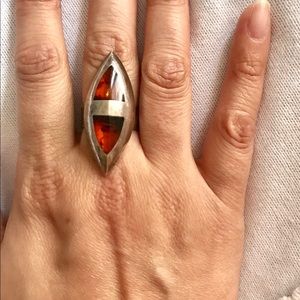 Sterling Silver Amber woman’s ring